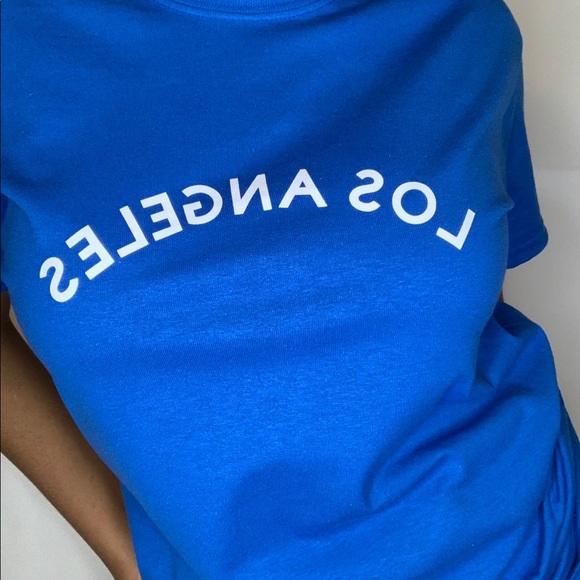 Blue Los Angeles tee - Picture 1 of 4